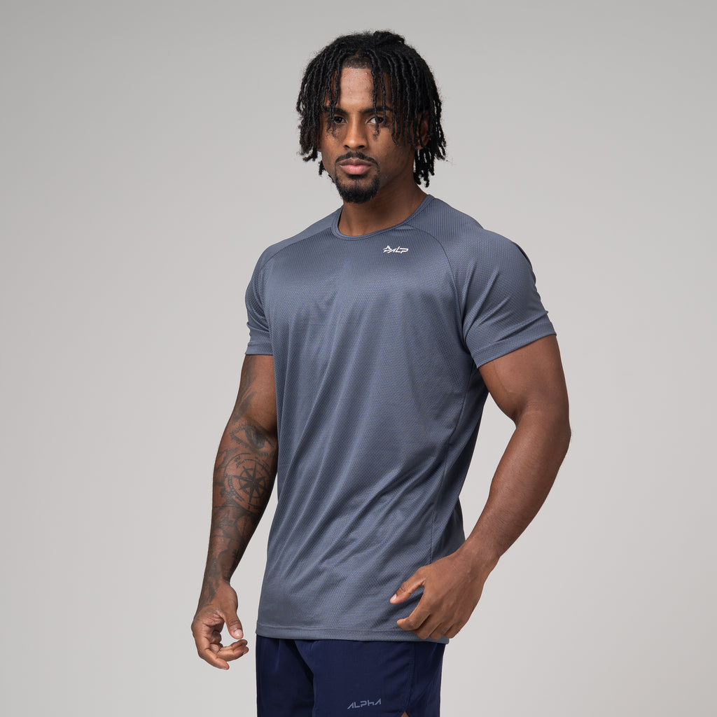 Camiseta Dry Fit Tenacity Shoulder Cinza Sombra