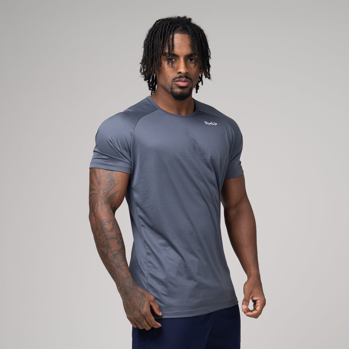 Camiseta Dry Fit Tenacity Shoulder Cinza Sombra