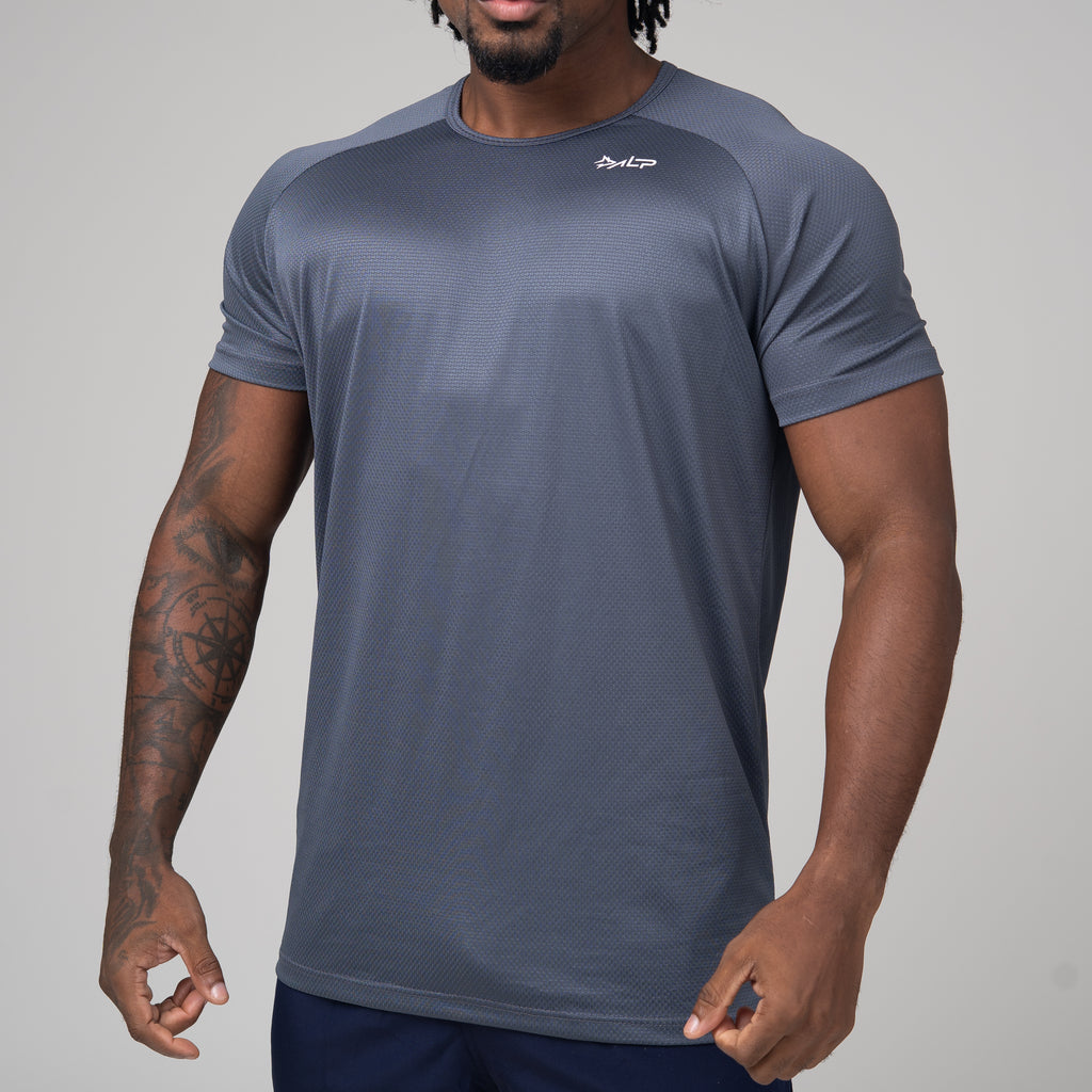 Camiseta Dry Fit Tenacity Shoulder Cinza Sombra