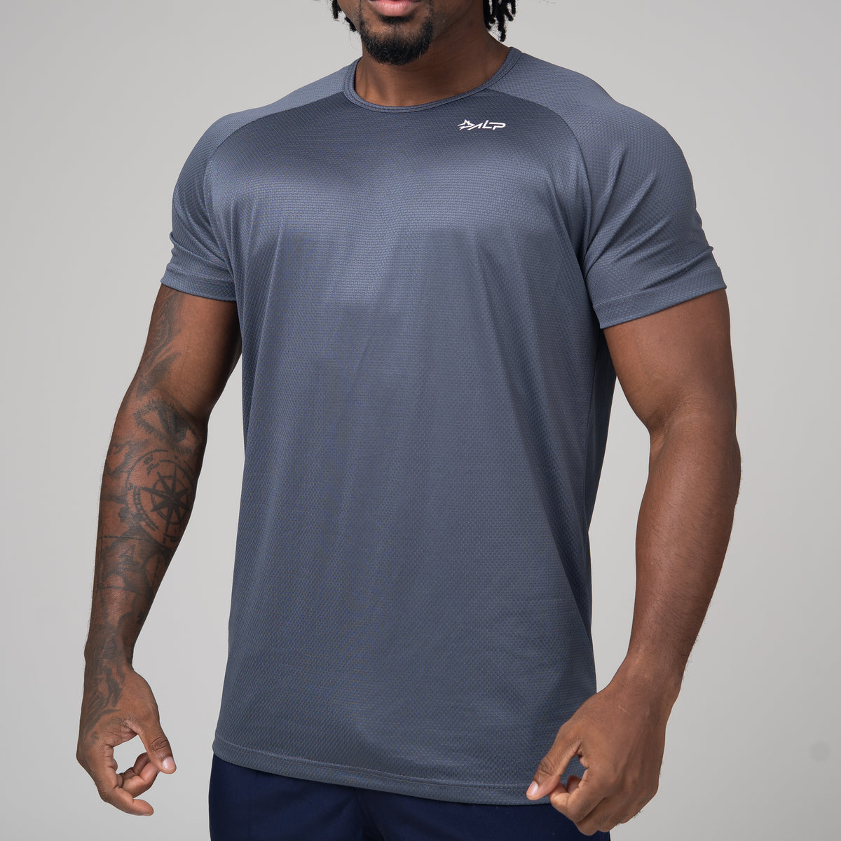 Camiseta Dry Fit Tenacity Shoulder Cinza Sombra
