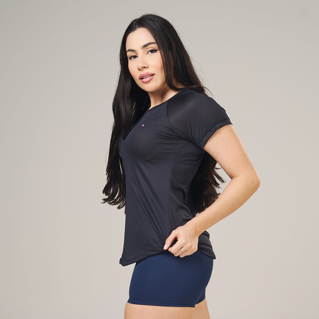 Camiseta Feminina Dry Fit Light Lupus Preto