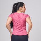 Camiseta Feminina Dry Fit New Horizon Rosa Rouge