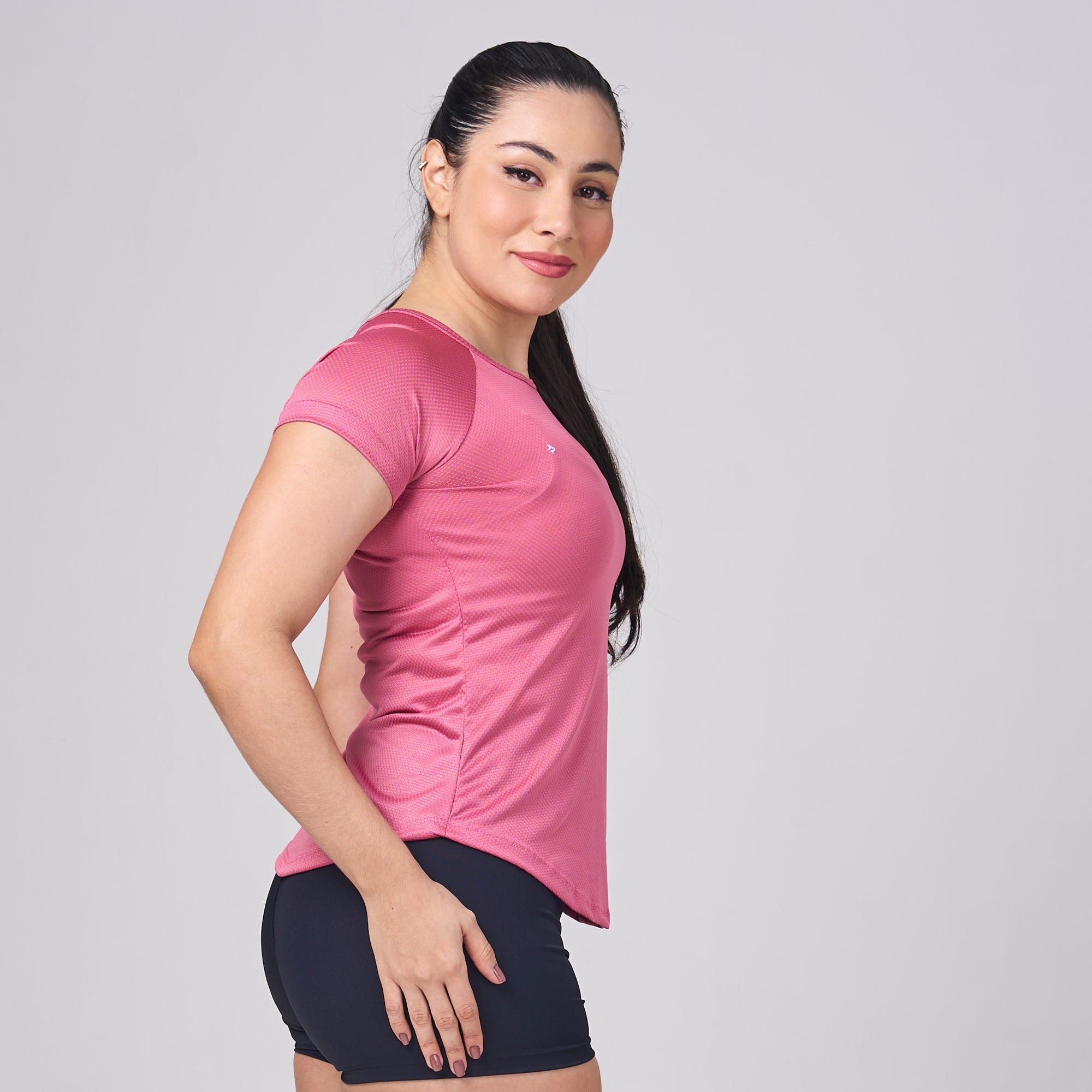 Camiseta Feminina Dry Fit New Horizon Rosa Rouge – Alpha