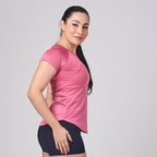 Camiseta Feminina Dry Fit New Horizon Rosa Rouge