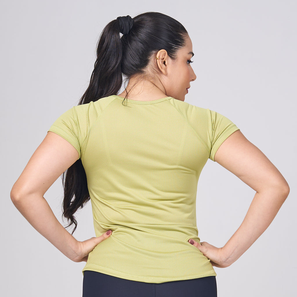 Camiseta Feminina Dry Fit Light Lupus Verde Folha