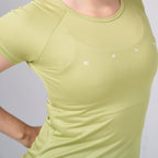 Camiseta Feminina Dry Fit Light Lupus Verde Folha