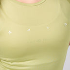 Camiseta Feminina Dry Fit Light Lupus Verde Folha