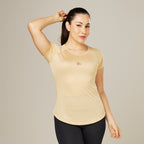 Camiseta Feminina Dry Fit Middle Lupus Areia