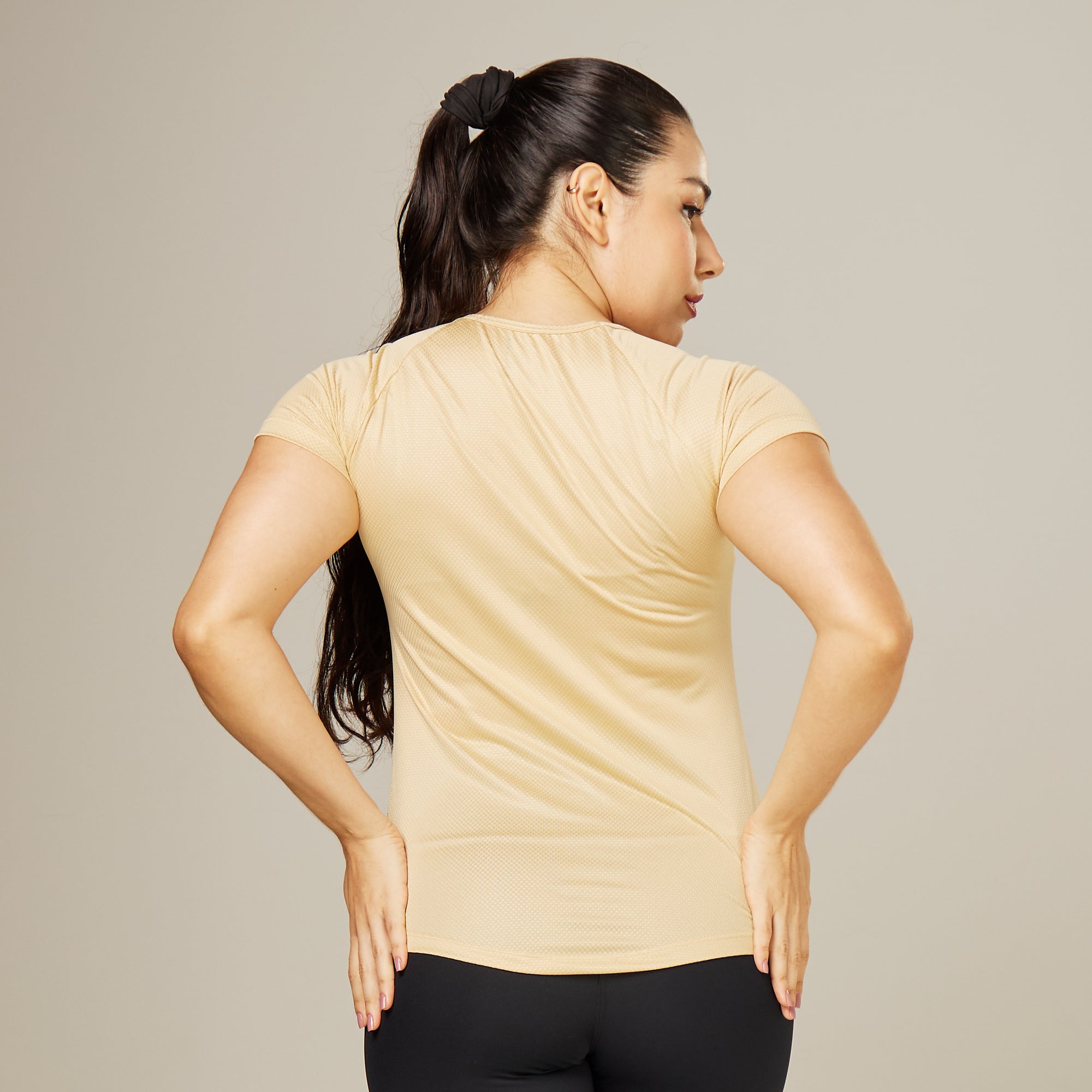 Camiseta Feminina Dry Fit Middle Lupus Areia