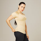Camiseta Feminina Dry Fit Middle Lupus Areia