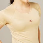 Camiseta Feminina Dry Fit Middle Lupus Areia