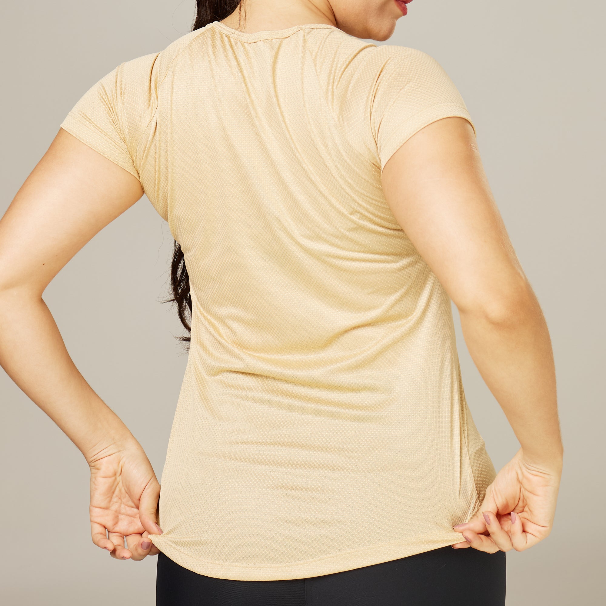 Camiseta Feminina Dry Fit Middle Lupus Areia