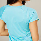 Camiseta Feminina Dry Fit Middle Lupus Azul Pavão