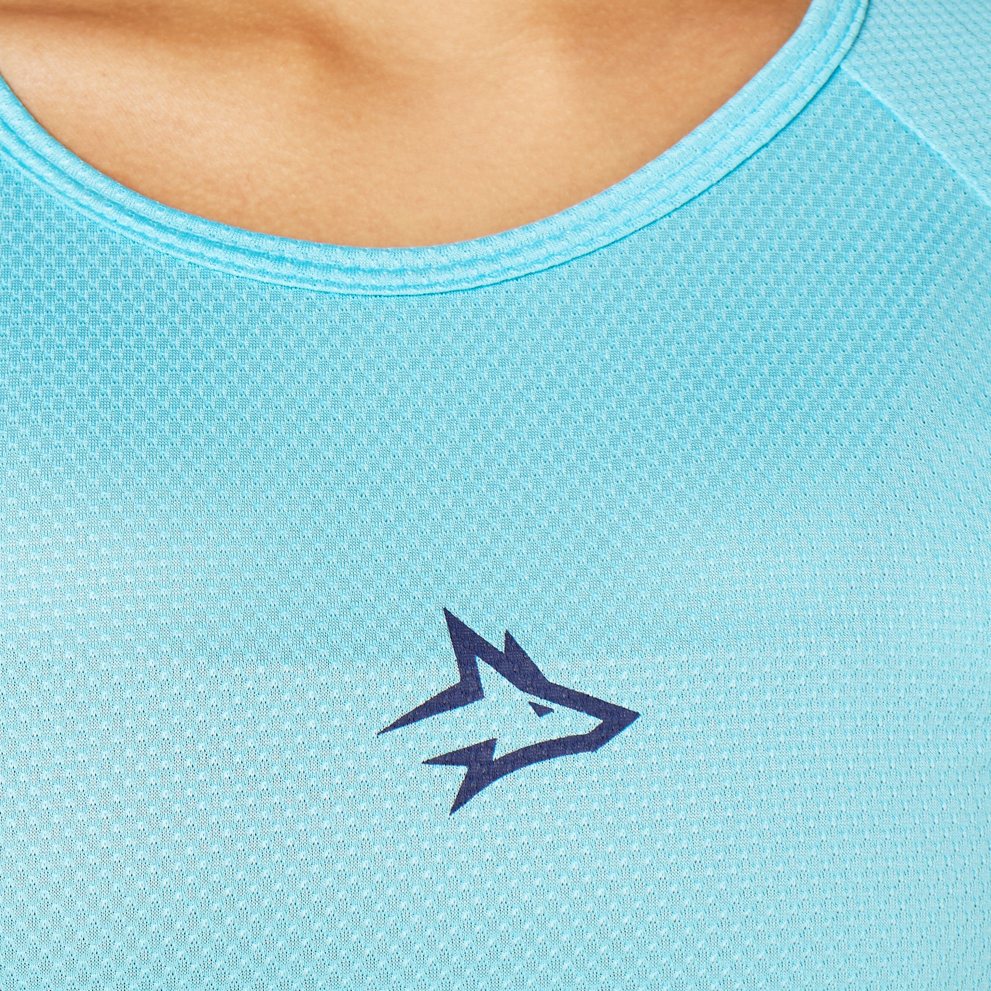 Camiseta Feminina Dry Fit Middle Lupus Azul Pavão