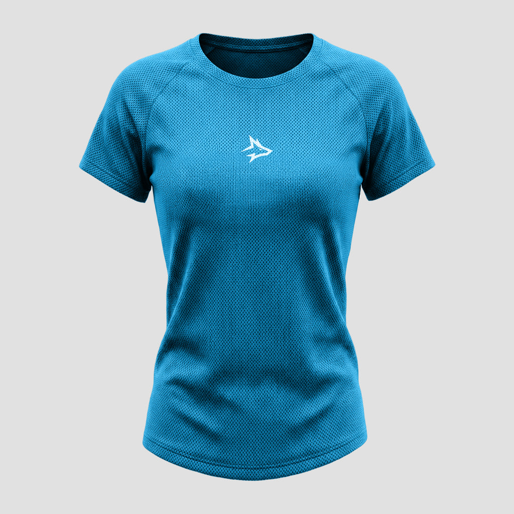 Camiseta Feminina Dry Fit Middle Lupus Azul Safira