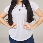 Camiseta Feminina Dry Fit Middle Lupus Branco