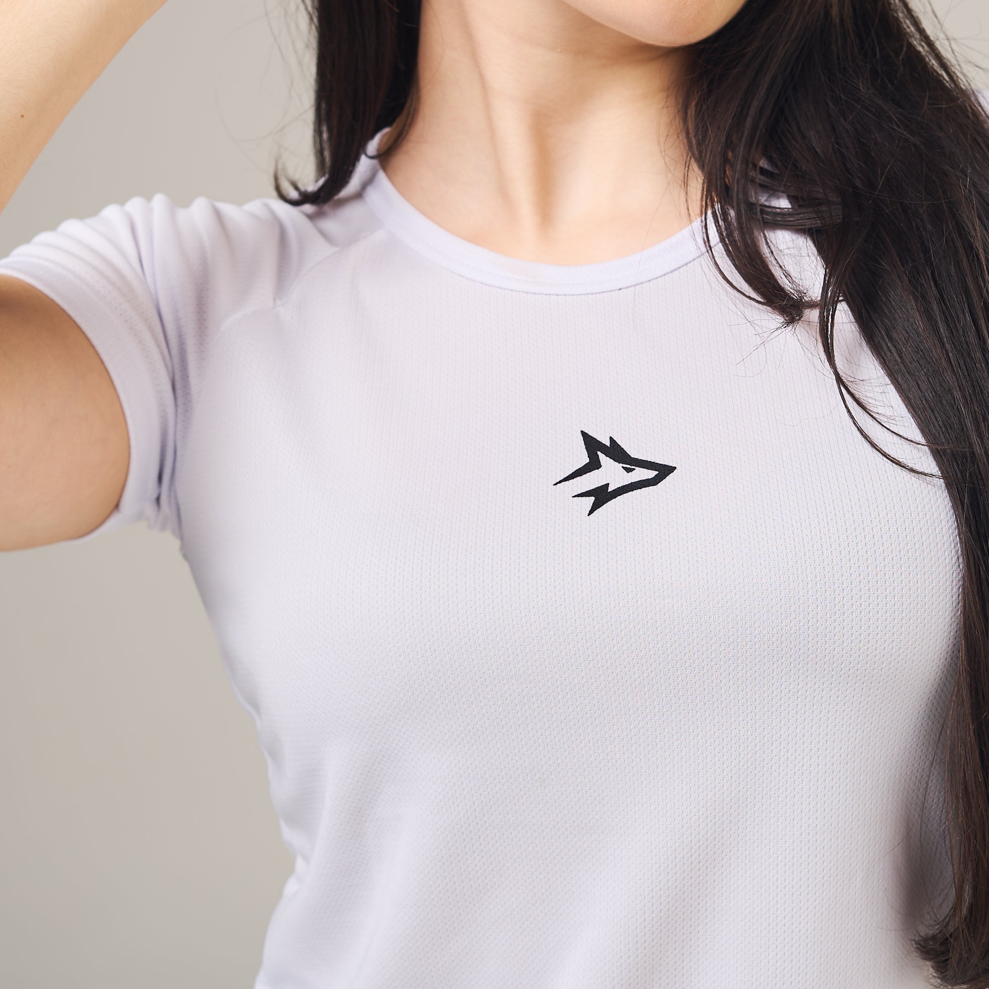 Camiseta Feminina Dry Fit Middle Lupus Branco