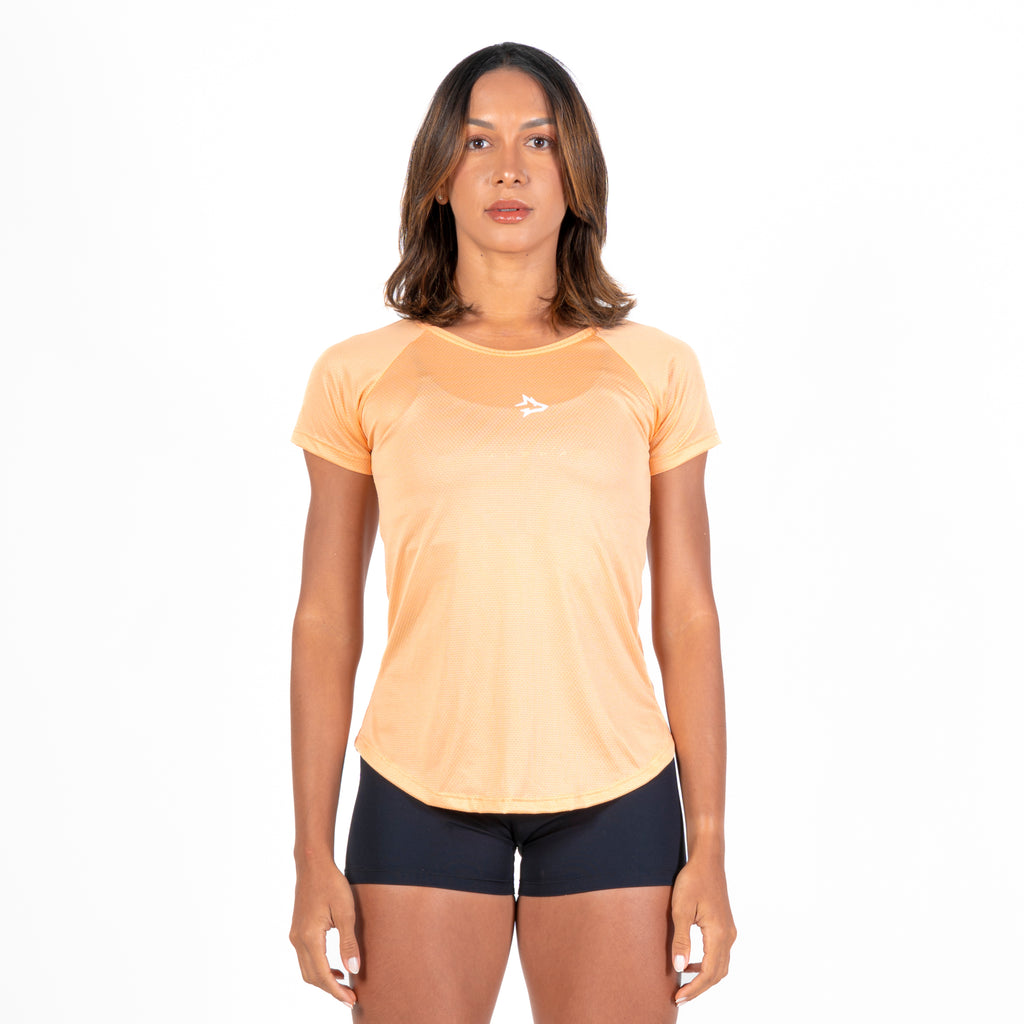Camiseta Feminina Dry Fit Middle Lupus Coral Suave