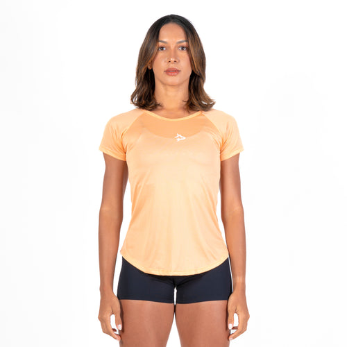Camiseta Feminina Dry Fit Middle Lupus Coral Suave