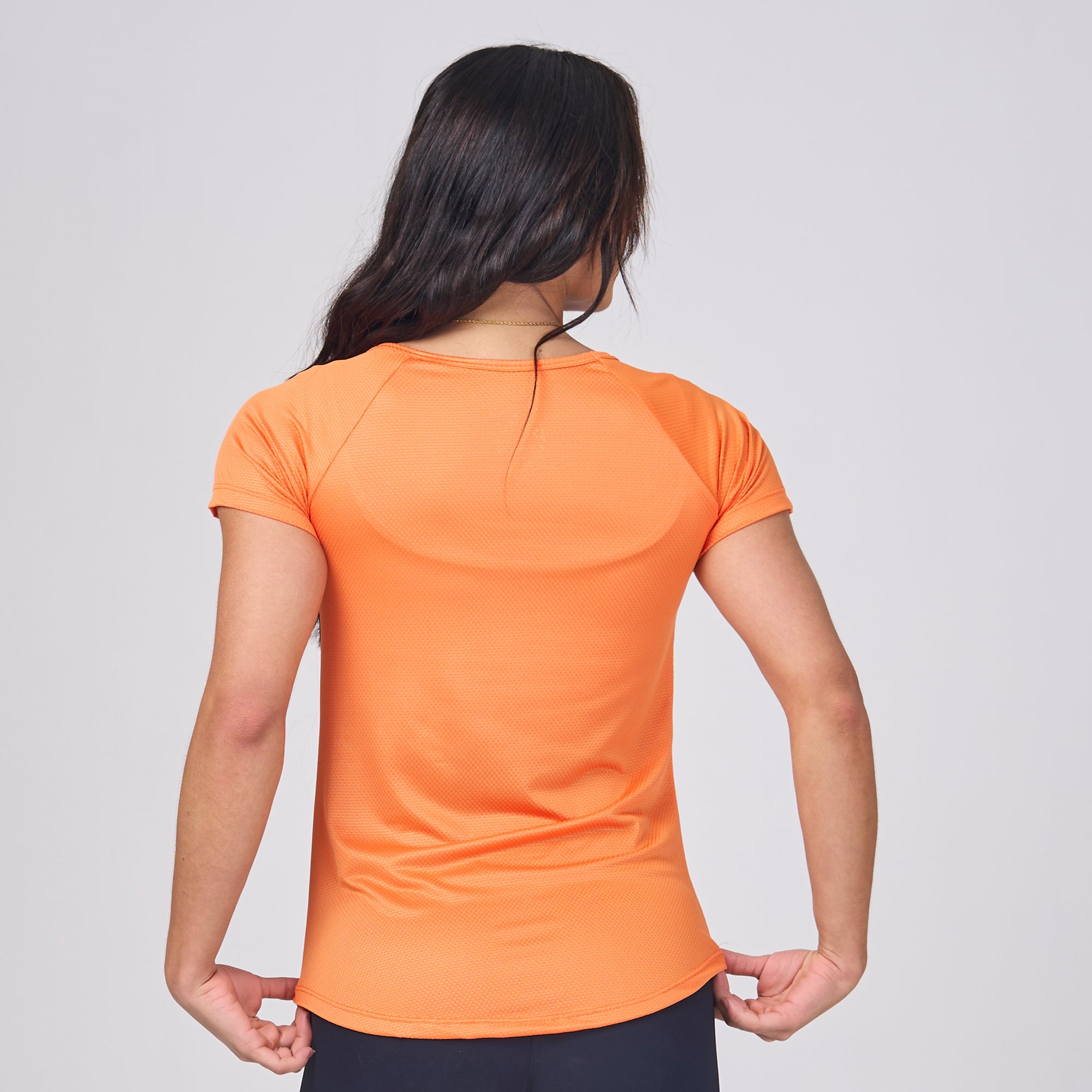 Camiseta Feminina Dry Fit Middle Lupus Laranja
