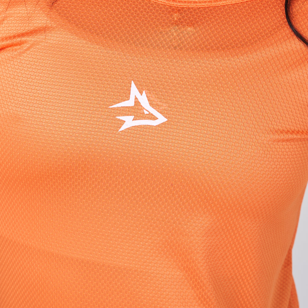 Camiseta Feminina Dry Fit Middle Lupus Laranja