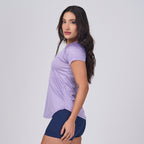 Camiseta Feminina Dry Fit Middle Lupus Lilás Malva
