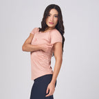 Camiseta Feminina Dry Fit Middle Lupus Marrom Cappuccino