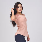 Camiseta Feminina Dry Fit Middle Lupus Marrom Cappuccino