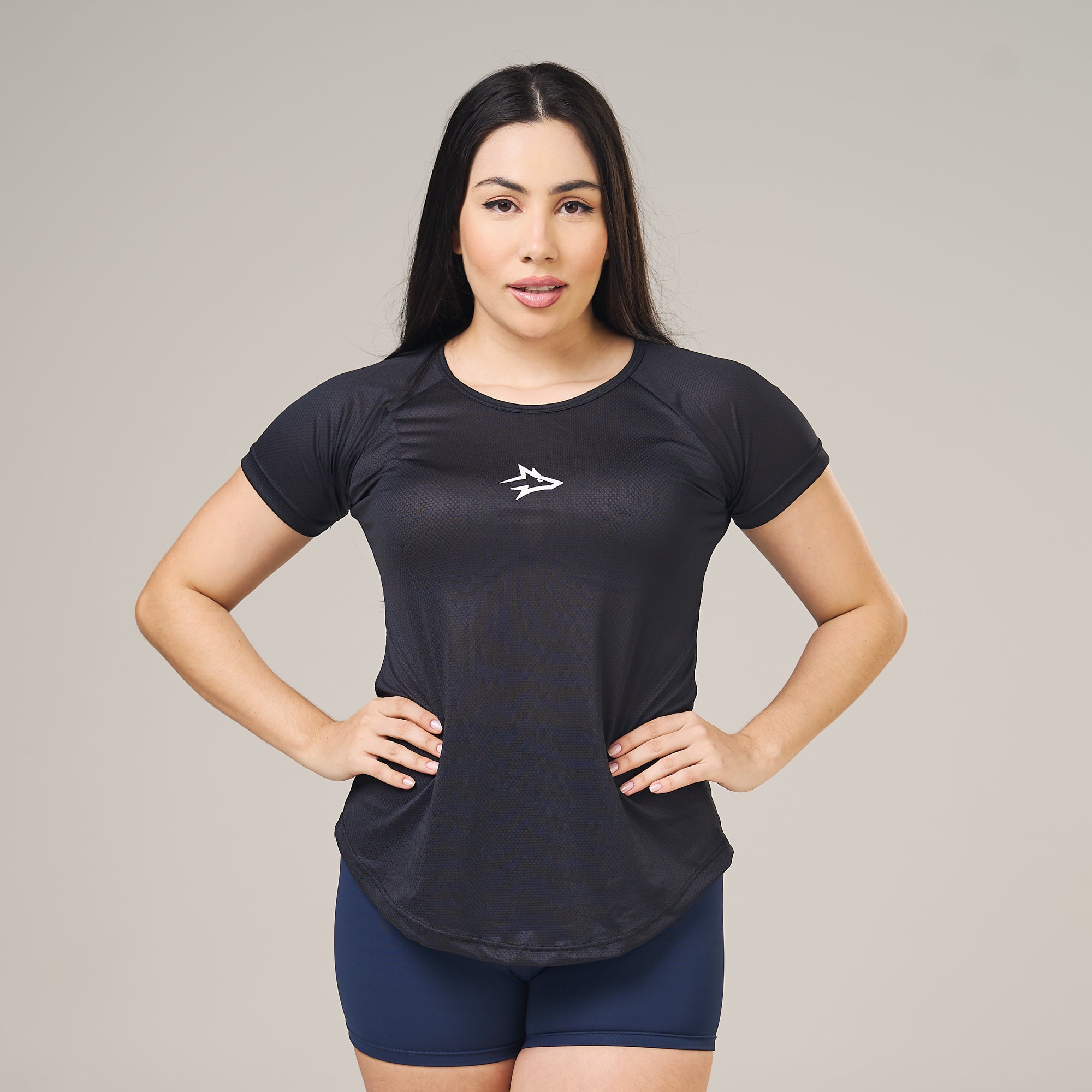 Camiseta Feminina Dry Fit Middle Lupus Preto