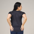 Camiseta Feminina Dry Fit Middle Lupus Preto
