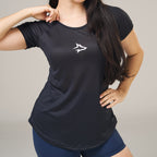 Camiseta Feminina Dry Fit Middle Lupus Preto