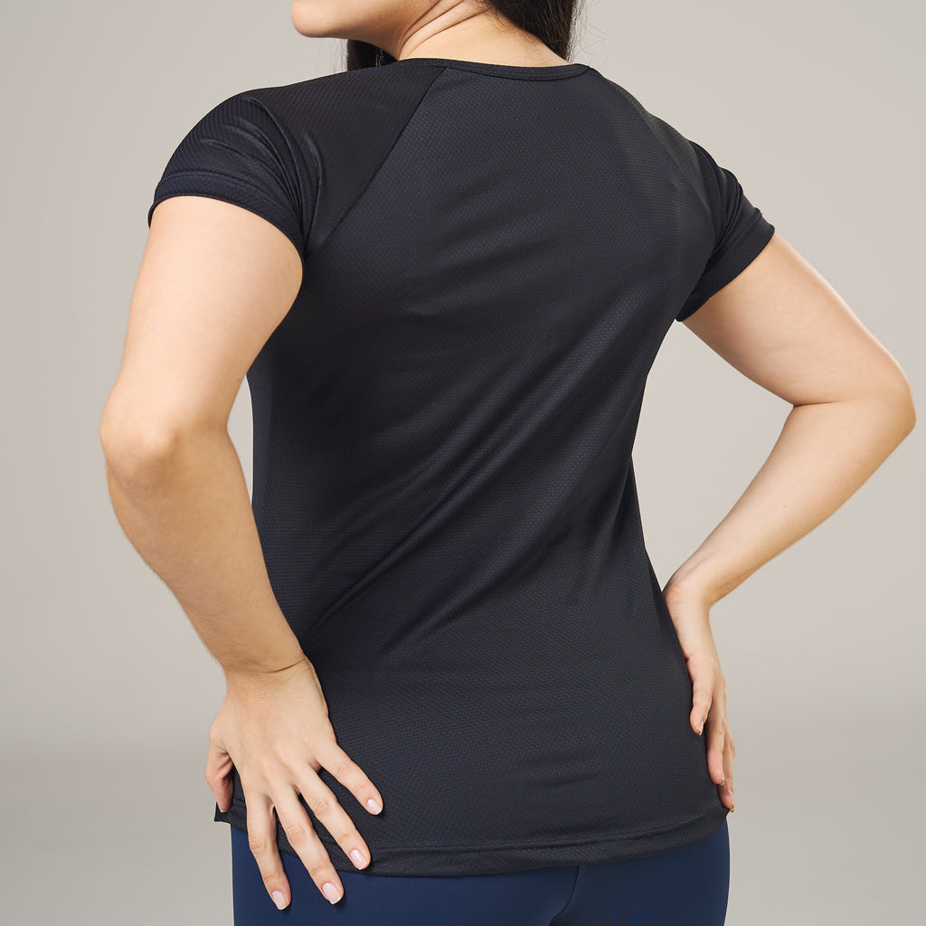 Camiseta Feminina Dry Fit Middle Lupus Preto