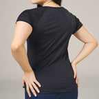 Camiseta Feminina Dry Fit Middle Lupus Preto
