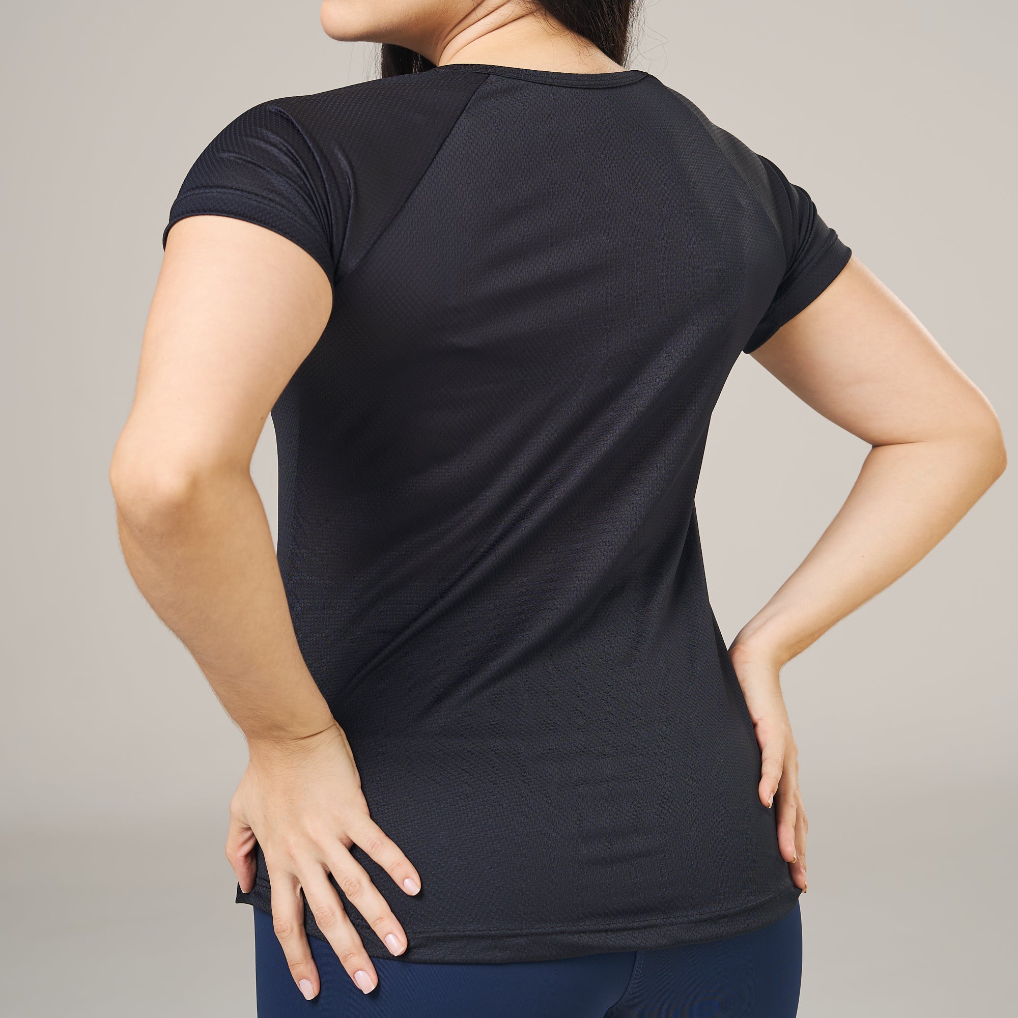 Camiseta Feminina Dry Fit Middle Lupus Preto