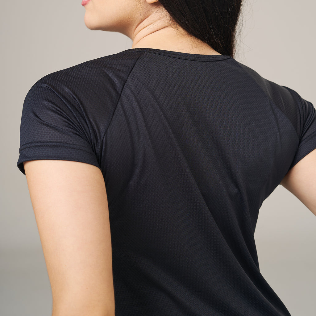 Camiseta Feminina Dry Fit Middle Lupus Preto