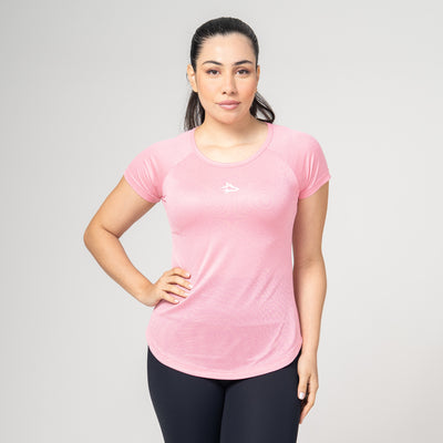 Camiseta Feminina Dry Fit Middle Lupus Rosa Flamingo