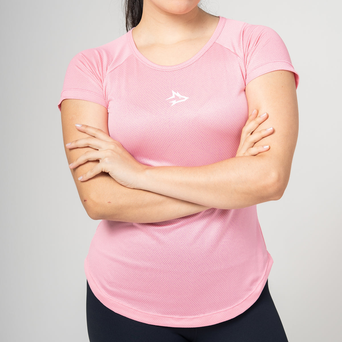 Camiseta Feminina Dry Fit Middle Lupus Rosa Flamingo
