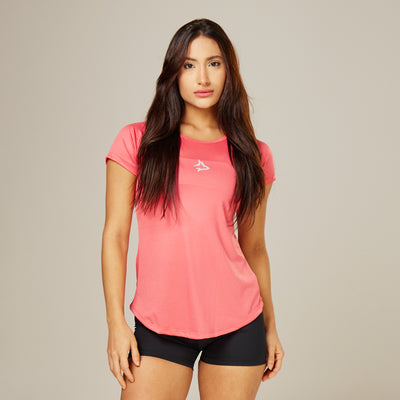 Camiseta Feminina Dry Fit Middle Lupus Rosa Paraiso