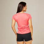 Camiseta Feminina Dry Fit Middle Lupus Rosa Paraiso