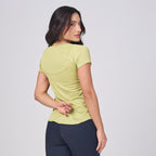 Camiseta Feminina Dry Fit Middle Lupus Verde Folha