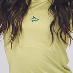 Camiseta Feminina Dry Fit Middle Lupus Verde Folha