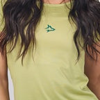 Camiseta Feminina Dry Fit Middle Lupus Verde Folha