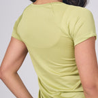 Camiseta Feminina Dry Fit Middle Lupus Verde Folha