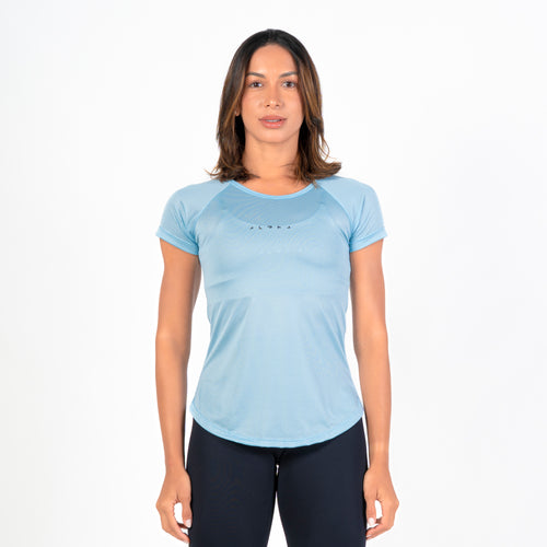 Camiseta Feminina Dry Fit New Horizon Azul Céu