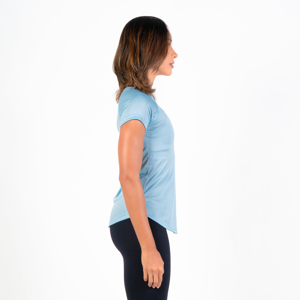 Camiseta Feminina Dry Fit New Horizon Azul Céu