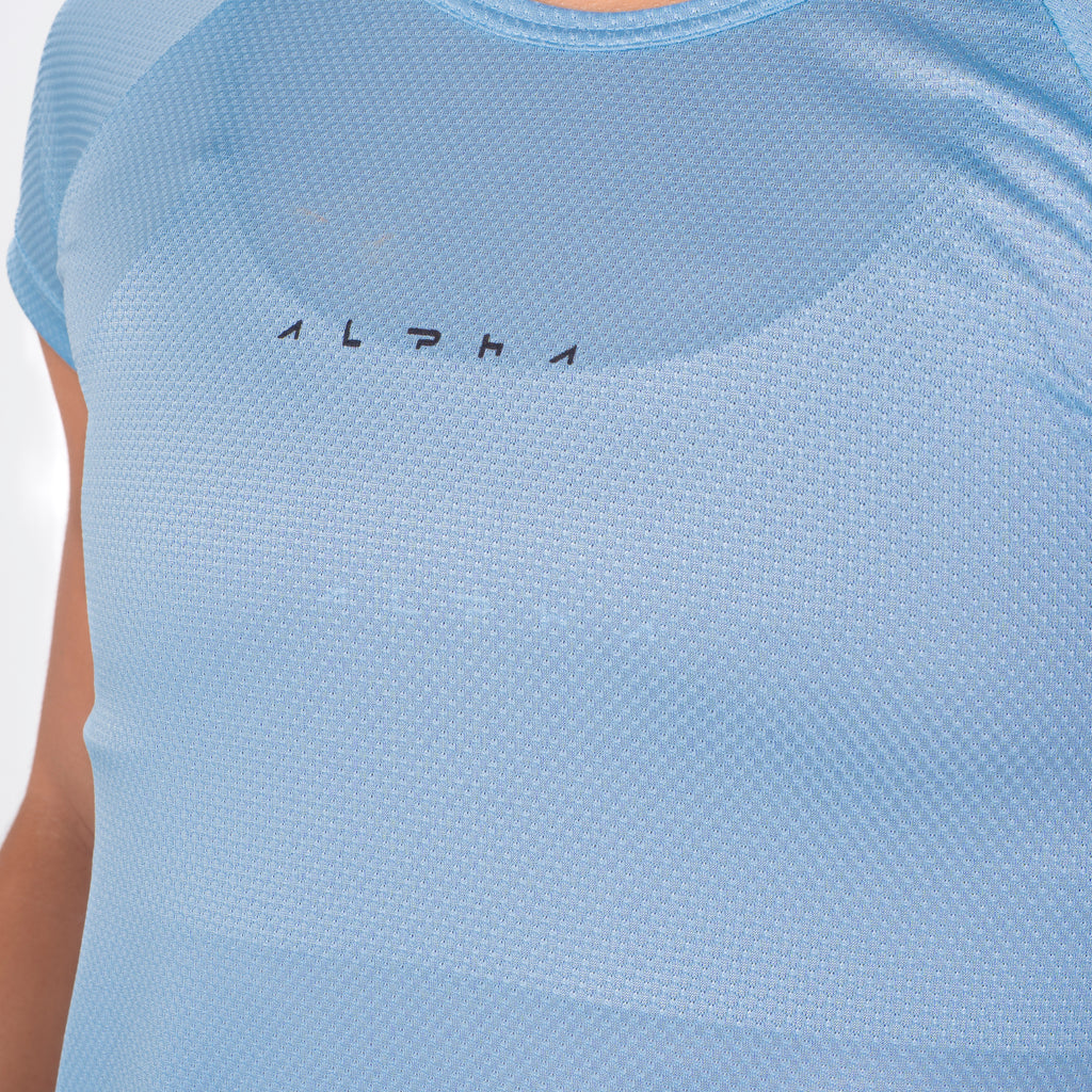 Camiseta Feminina Dry Fit New Horizon Azul Céu