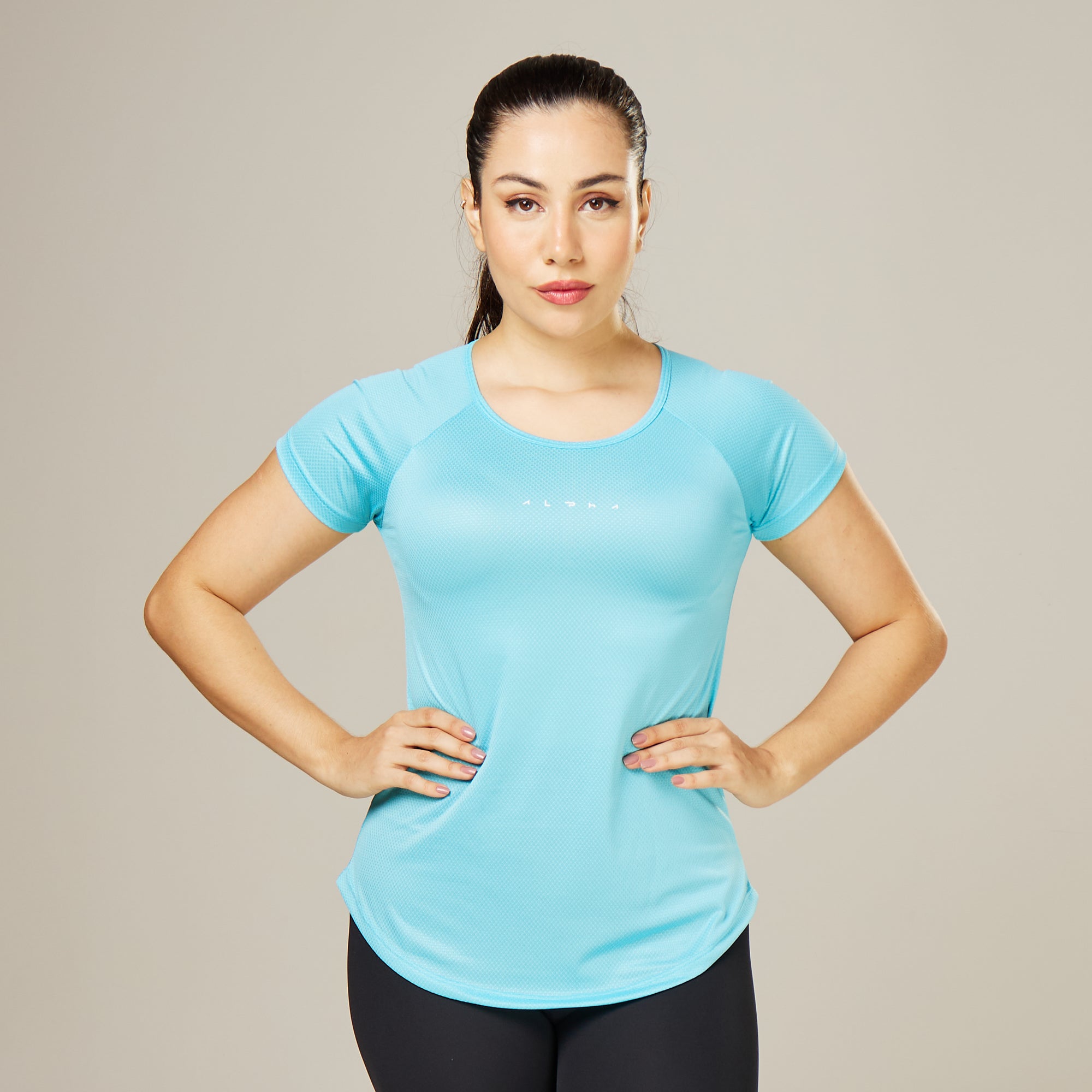Camiseta Feminina Dry Fit New Horizon Azul Pavão