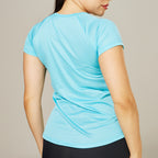 Camiseta Feminina Dry Fit New Horizon Azul Pavão