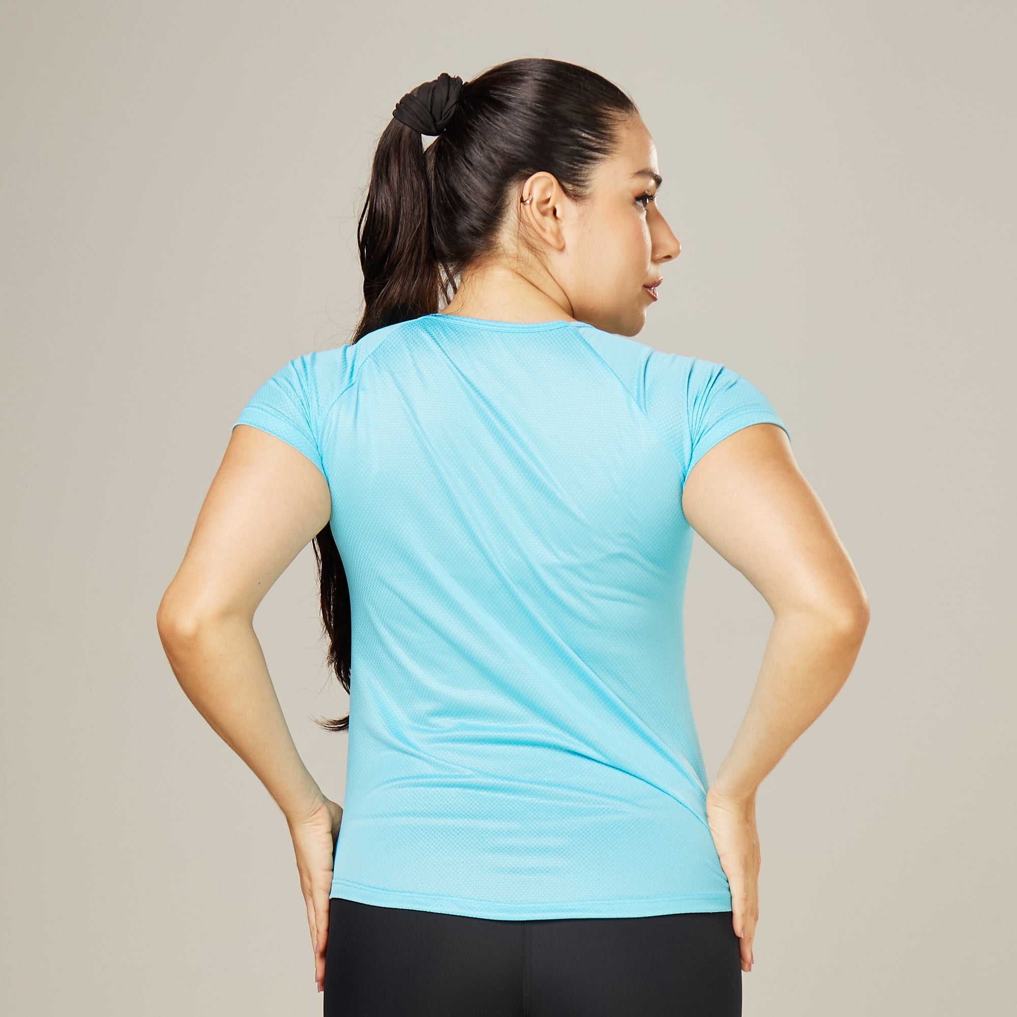 Camiseta Feminina Dry Fit New Horizon Azul Pavão