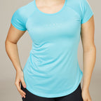Camiseta Feminina Dry Fit New Horizon Azul Pavão